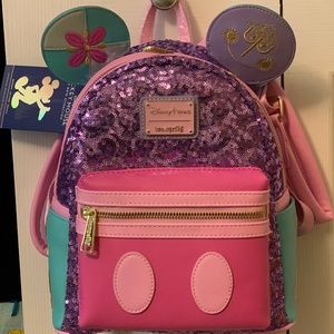 RARE loungefly backpack “It’s a Small World” NEW with tags!